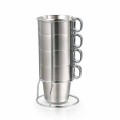 Stainless Steel Coffee Stacked Cups 4 Set